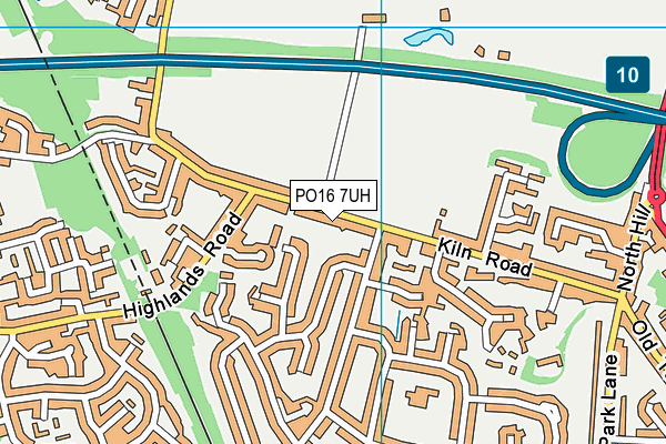 PO16 7UH map - OS VectorMap District (Ordnance Survey) PO16 7UH map - OS VectorMap District (Ordnance Survey)