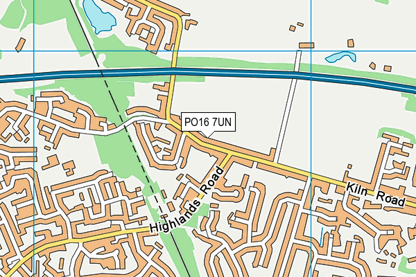 PO16 7UN map - OS VectorMap District (Ordnance Survey) PO16 7UN map - OS VectorMap District (Ordnance Survey)