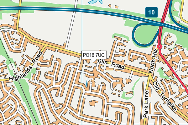 PO16 7UQ map - OS VectorMap District (Ordnance Survey) PO16 7UQ map - OS VectorMap District (Ordnance Survey)
