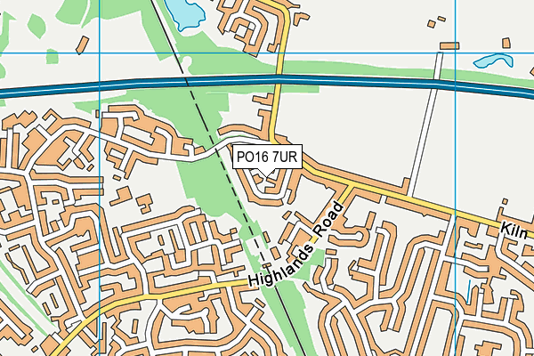 PO16 7UR map - OS VectorMap District (Ordnance Survey) PO16 7UR map - OS VectorMap District (Ordnance Survey)