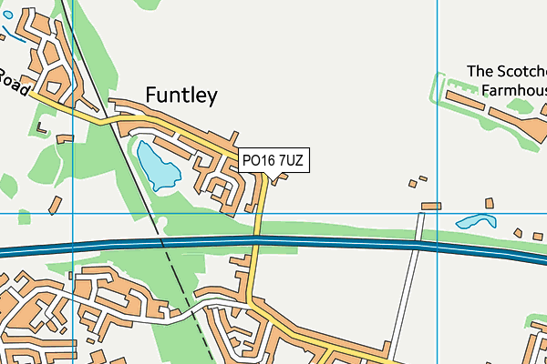 PO16 7UZ map - OS VectorMap District (Ordnance Survey) PO16 7UZ map - OS VectorMap District (Ordnance Survey)