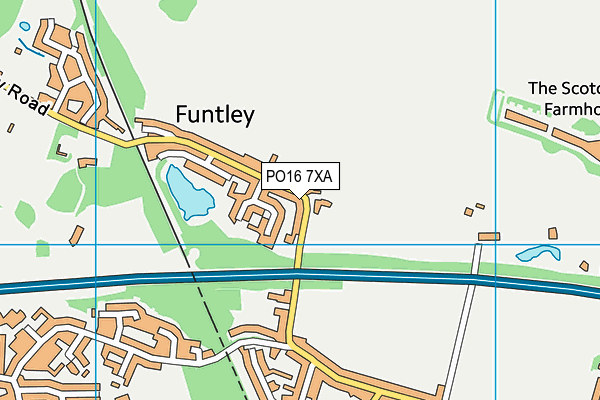 PO16 7XA map - OS VectorMap District (Ordnance Survey) PO16 7XA map - OS VectorMap District (Ordnance Survey)