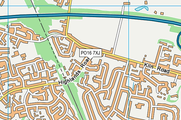 PO16 7XJ map - OS VectorMap District (Ordnance Survey) PO16 7XJ map - OS VectorMap District (Ordnance Survey)