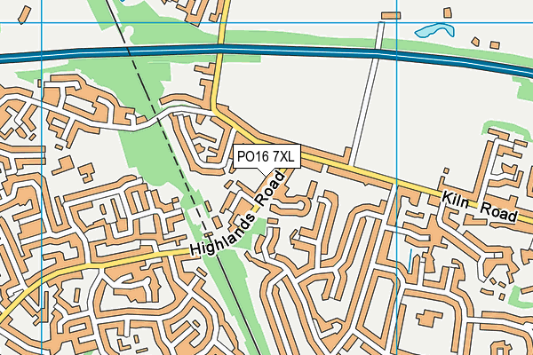 PO16 7XL map - OS VectorMap District (Ordnance Survey) PO16 7XL map - OS VectorMap District (Ordnance Survey)