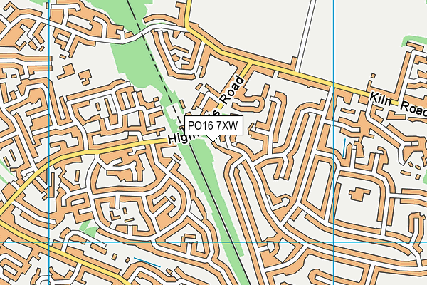 PO16 7XW map - OS VectorMap District (Ordnance Survey) PO16 7XW map - OS VectorMap District (Ordnance Survey)