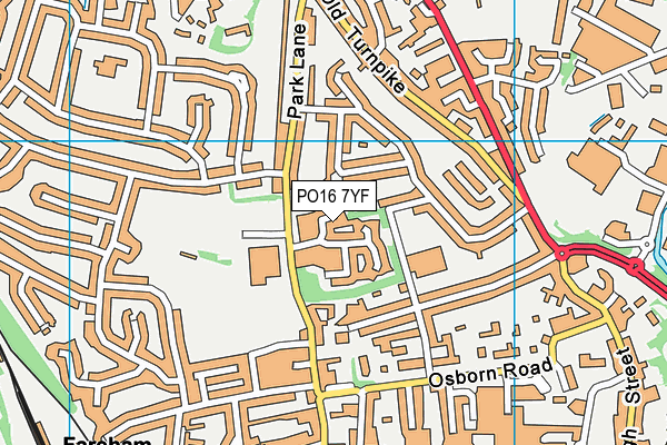 PO16 7YF map - OS VectorMap District (Ordnance Survey) PO16 7YF map - OS VectorMap District (Ordnance Survey)
