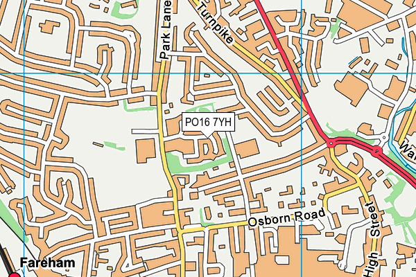 PO16 7YH map - OS VectorMap District (Ordnance Survey) PO16 7YH map - OS VectorMap District (Ordnance Survey)