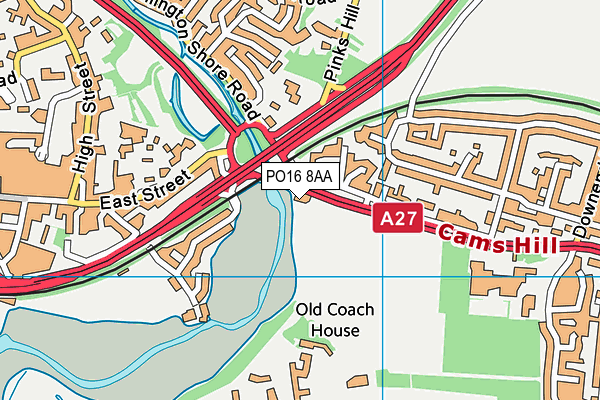 PO16 8AA map - OS VectorMap District (Ordnance Survey) PO16 8AA map - OS VectorMap District (Ordnance Survey)
