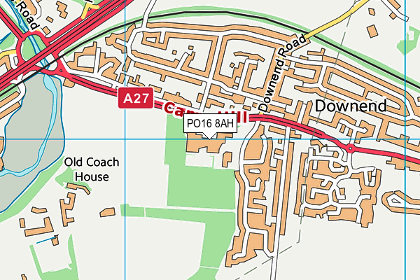 PO16 8AH map - OS VectorMap District (Ordnance Survey) PO16 8AH map - OS VectorMap District (Ordnance Survey)