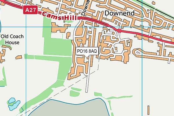 PO16 8AQ map - OS VectorMap District (Ordnance Survey) PO16 8AQ map - OS VectorMap District (Ordnance Survey)