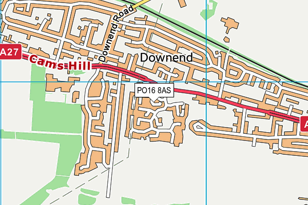 PO16 8AS map - OS VectorMap District (Ordnance Survey) PO16 8AS map - OS VectorMap District (Ordnance Survey)