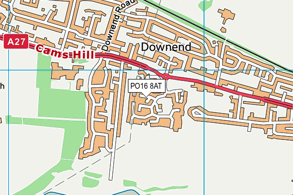 PO16 8AT map - OS VectorMap District (Ordnance Survey) PO16 8AT map - OS VectorMap District (Ordnance Survey)