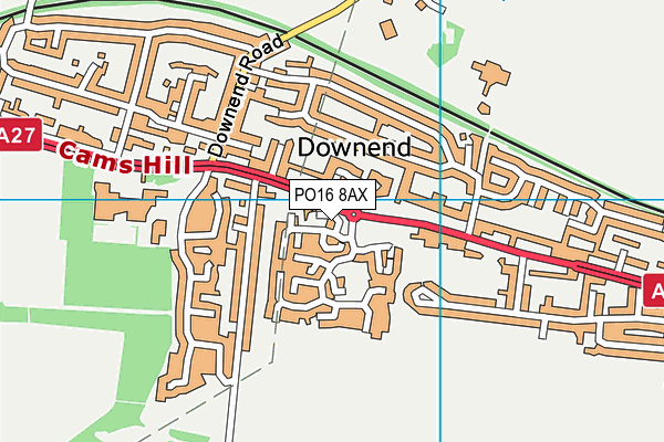 PO16 8AX map - OS VectorMap District (Ordnance Survey) PO16 8AX map - OS VectorMap District (Ordnance Survey)