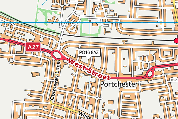 PO16 8AZ map - OS VectorMap District (Ordnance Survey) PO16 8AZ map - OS VectorMap District (Ordnance Survey)