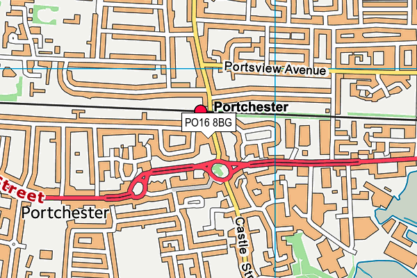 PO16 8BG map - OS VectorMap District (Ordnance Survey) PO16 8BG map - OS VectorMap District (Ordnance Survey)