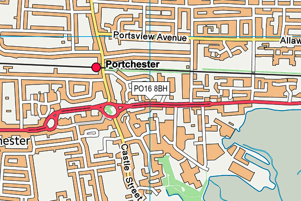PO16 8BH map - OS VectorMap District (Ordnance Survey) PO16 8BH map - OS VectorMap District (Ordnance Survey)