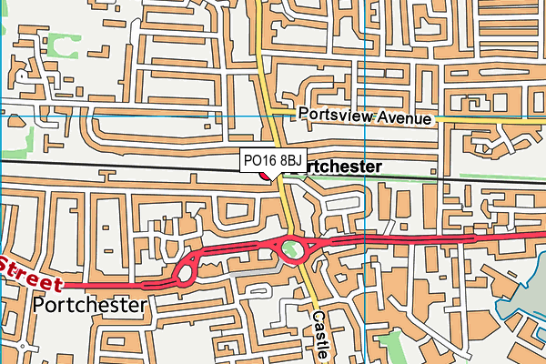 PO16 8BJ map - OS VectorMap District (Ordnance Survey) PO16 8BJ map - OS VectorMap District (Ordnance Survey)