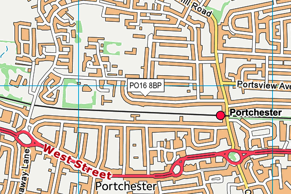 PO16 8BP map - OS VectorMap District (Ordnance Survey) PO16 8BP map - OS VectorMap District (Ordnance Survey)