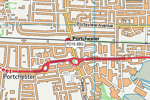 PO16 8BQ map - OS VectorMap District (Ordnance Survey)