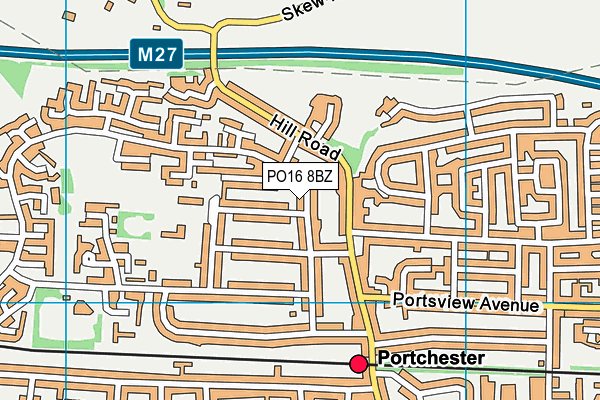 PO16 8BZ map - OS VectorMap District (Ordnance Survey) PO16 8BZ map - OS VectorMap District (Ordnance Survey)