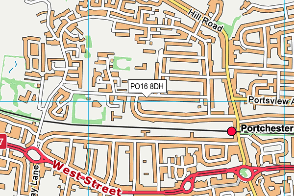 PO16 8DH map - OS VectorMap District (Ordnance Survey) PO16 8DH map - OS VectorMap District (Ordnance Survey)