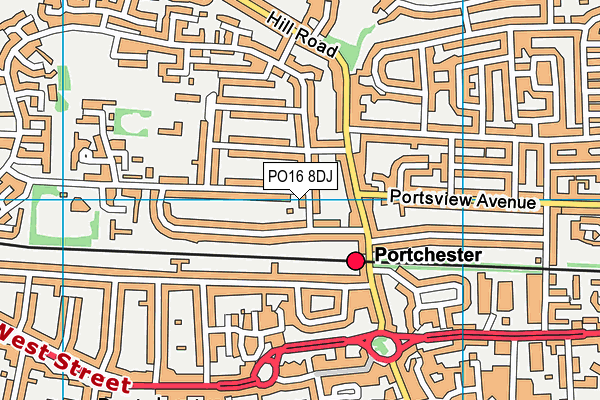 PO16 8DJ map - OS VectorMap District (Ordnance Survey) PO16 8DJ map - OS VectorMap District (Ordnance Survey)