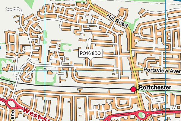 PO16 8DQ map - OS VectorMap District (Ordnance Survey) PO16 8DQ map - OS VectorMap District (Ordnance Survey)