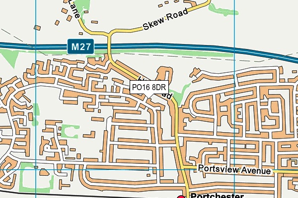 PO16 8DR map - OS VectorMap District (Ordnance Survey) PO16 8DR map - OS VectorMap District (Ordnance Survey)