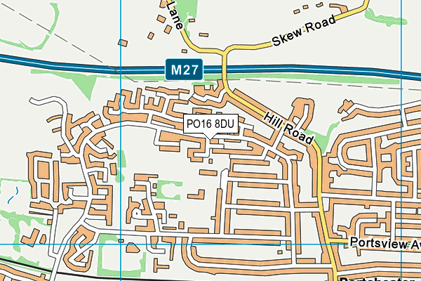PO16 8DU map - OS VectorMap District (Ordnance Survey) PO16 8DU map - OS VectorMap District (Ordnance Survey)