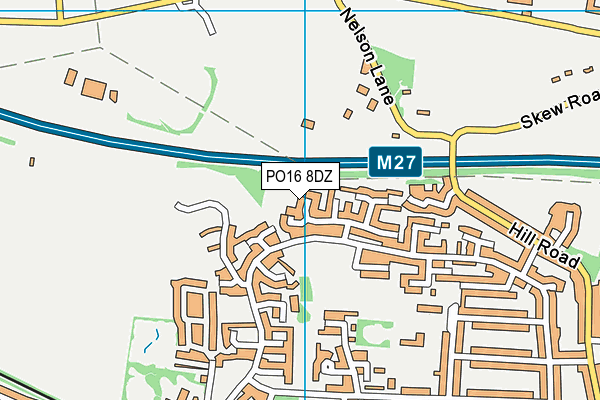 PO16 8DZ map - OS VectorMap District (Ordnance Survey) PO16 8DZ map - OS VectorMap District (Ordnance Survey)