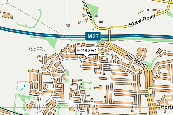 PO16 8EG map - OS VectorMap District (Ordnance Survey) PO16 8EG map - OS VectorMap District (Ordnance Survey)