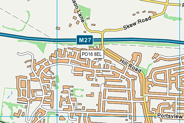 PO16 8EL map - OS VectorMap District (Ordnance Survey) PO16 8EL map - OS VectorMap District (Ordnance Survey)