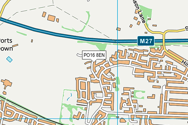PO16 8EN map - OS VectorMap District (Ordnance Survey) PO16 8EN map - OS VectorMap District (Ordnance Survey)