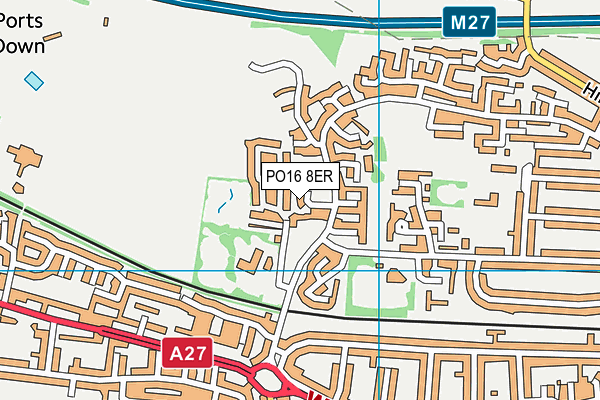 PO16 8ER map - OS VectorMap District (Ordnance Survey) PO16 8ER map - OS VectorMap District (Ordnance Survey)