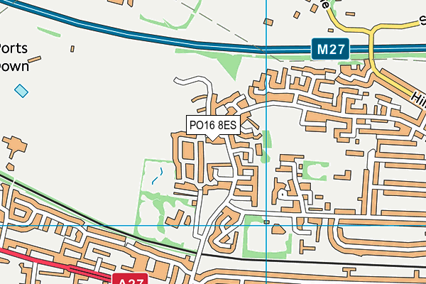 PO16 8ES map - OS VectorMap District (Ordnance Survey) PO16 8ES map - OS VectorMap District (Ordnance Survey)