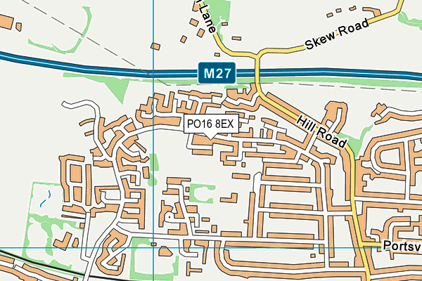 PO16 8EX map - OS VectorMap District (Ordnance Survey) PO16 8EX map - OS VectorMap District (Ordnance Survey)