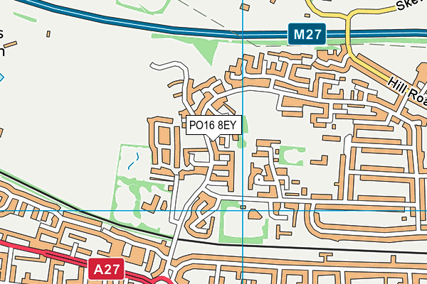 PO16 8EY map - OS VectorMap District (Ordnance Survey) PO16 8EY map - OS VectorMap District (Ordnance Survey)