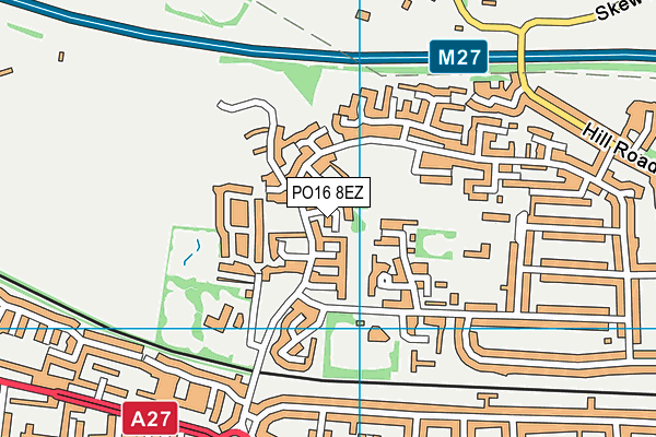 PO16 8EZ map - OS VectorMap District (Ordnance Survey) PO16 8EZ map - OS VectorMap District (Ordnance Survey)