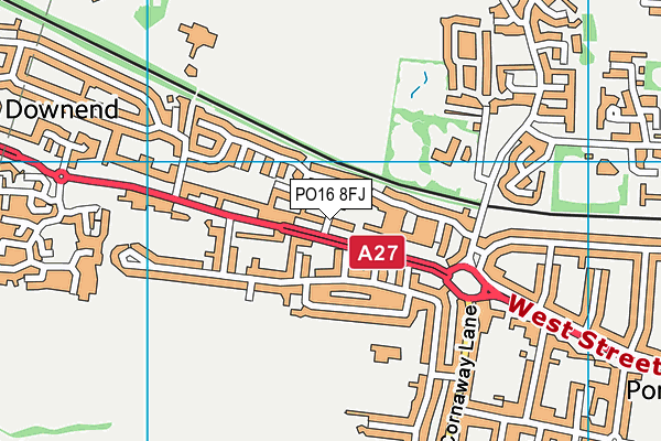 PO16 8FJ map - OS VectorMap District (Ordnance Survey) PO16 8FJ map - OS VectorMap District (Ordnance Survey)