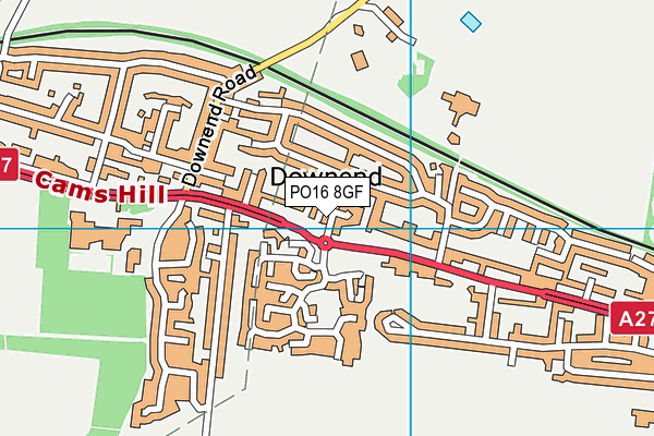 PO16 8GF map - OS VectorMap District (Ordnance Survey) PO16 8GF map - OS VectorMap District (Ordnance Survey)