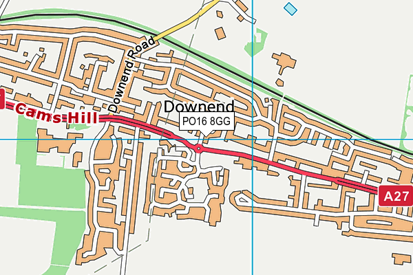 PO16 8GG map - OS VectorMap District (Ordnance Survey) PO16 8GG map - OS VectorMap District (Ordnance Survey)