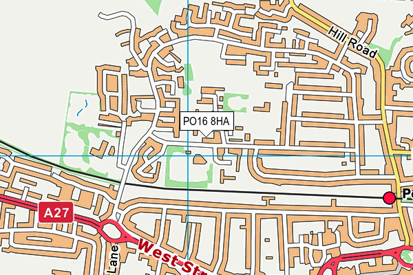 PO16 8HA map - OS VectorMap District (Ordnance Survey) PO16 8HA map - OS VectorMap District (Ordnance Survey)