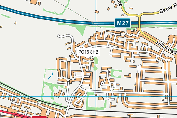 PO16 8HB map - OS VectorMap District (Ordnance Survey) PO16 8HB map - OS VectorMap District (Ordnance Survey)