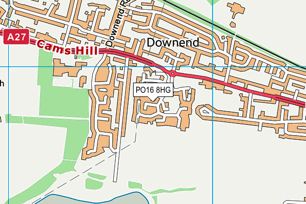 PO16 8HG map - OS VectorMap District (Ordnance Survey) PO16 8HG map - OS VectorMap District (Ordnance Survey)