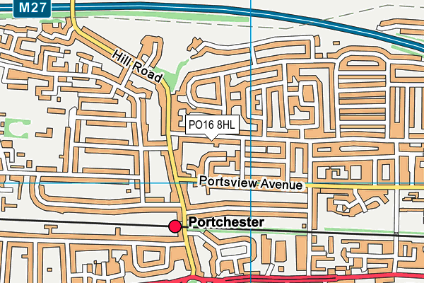 PO16 8HL map - OS VectorMap District (Ordnance Survey) PO16 8HL map - OS VectorMap District (Ordnance Survey)