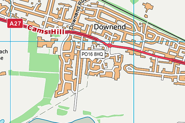 PO16 8HQ map - OS VectorMap District (Ordnance Survey) PO16 8HQ map - OS VectorMap District (Ordnance Survey)