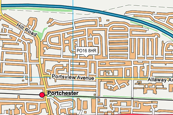 PO16 8HR map - OS VectorMap District (Ordnance Survey) PO16 8HR map - OS VectorMap District (Ordnance Survey)