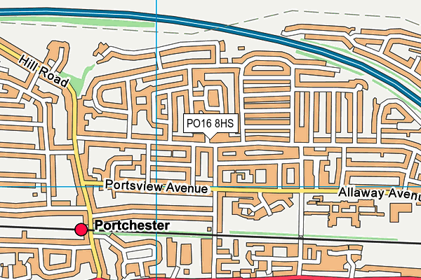 PO16 8HS map - OS VectorMap District (Ordnance Survey) PO16 8HS map - OS VectorMap District (Ordnance Survey)