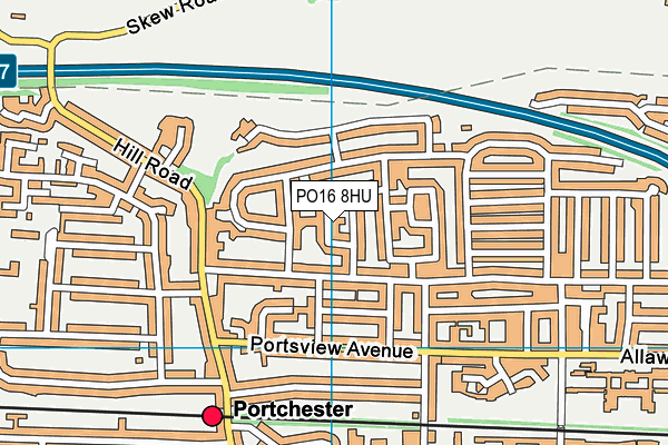 PO16 8HU map - OS VectorMap District (Ordnance Survey) PO16 8HU map - OS VectorMap District (Ordnance Survey)