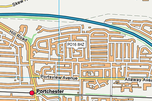 PO16 8HZ map - OS VectorMap District (Ordnance Survey) PO16 8HZ map - OS VectorMap District (Ordnance Survey)
